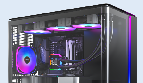 MONTECH KING 15 PRO Micro-ATX PC Case, Curved Panoramic Glass